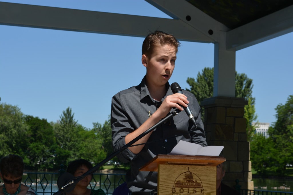 Trevor Schaefer Speaking at the Children's Cancer Pavilion Ribbon Cutting June 6, 2015